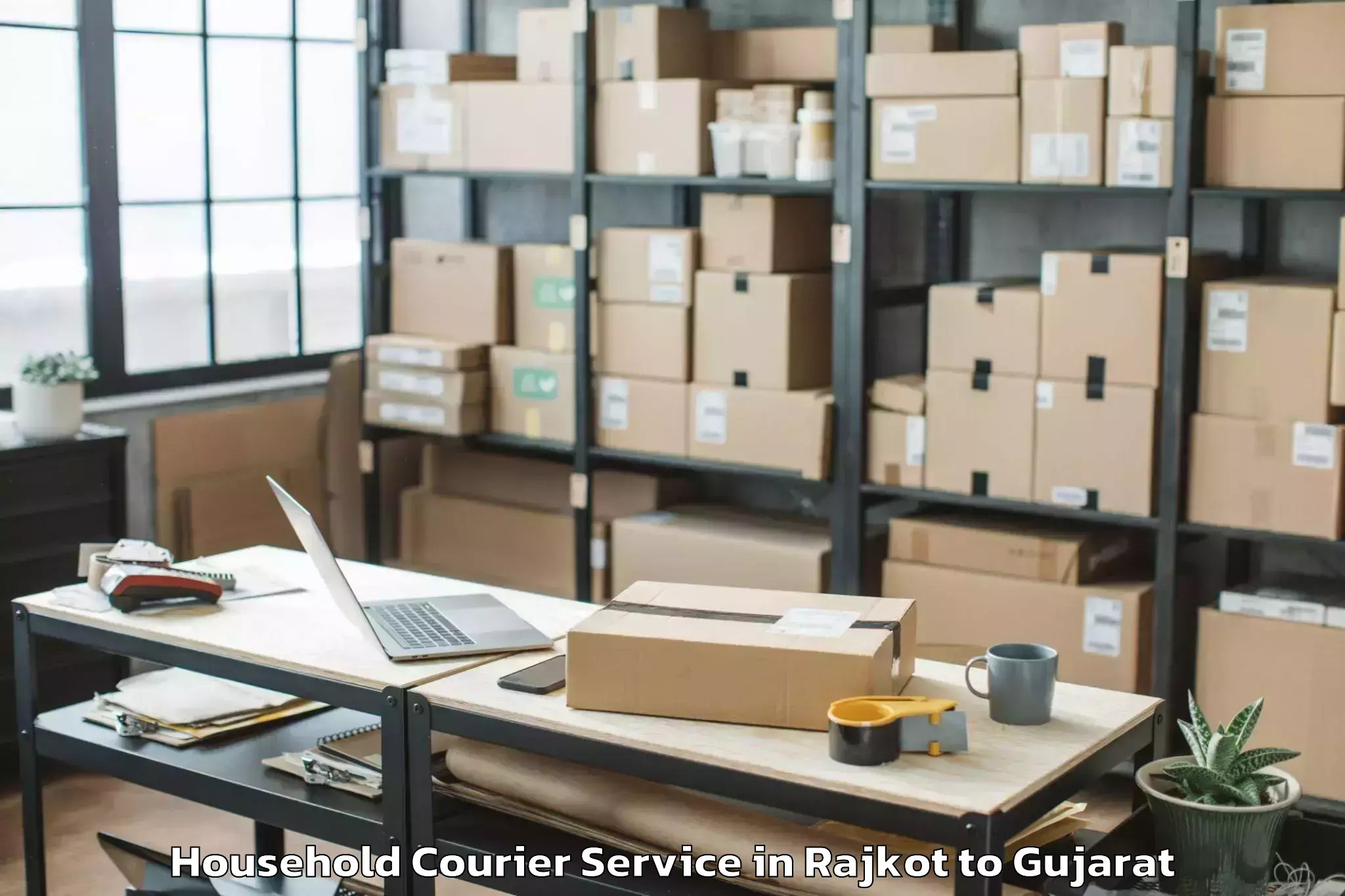 Reliable Rajkot to Ghoghamba Household Courier